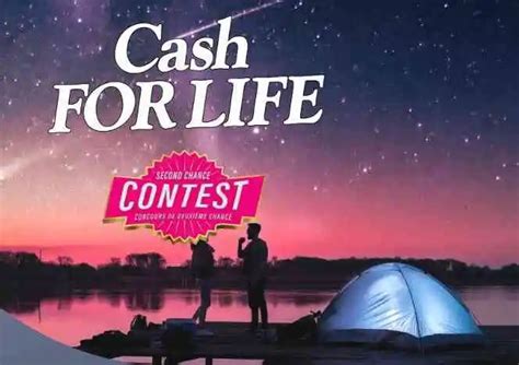 Olg 2nd chance cash for life contest code  “OLG” means Ontario Lottery